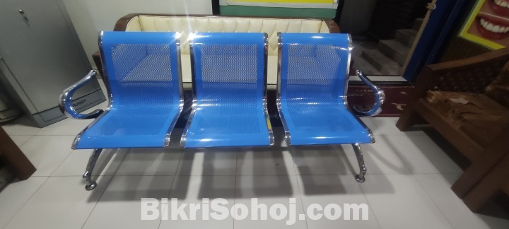 Stainless Steel Three Seater Chair